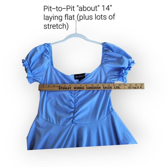 Dolls Kill Current Mood Fairy Periwinkle Handkerchief Mini Dress Size L - Picture 7 of 10